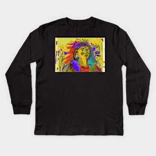 Art Brut Native American Indian Kids Long Sleeve T-Shirt